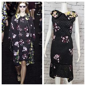 Erdem Neoprene Perforated Floral Dress